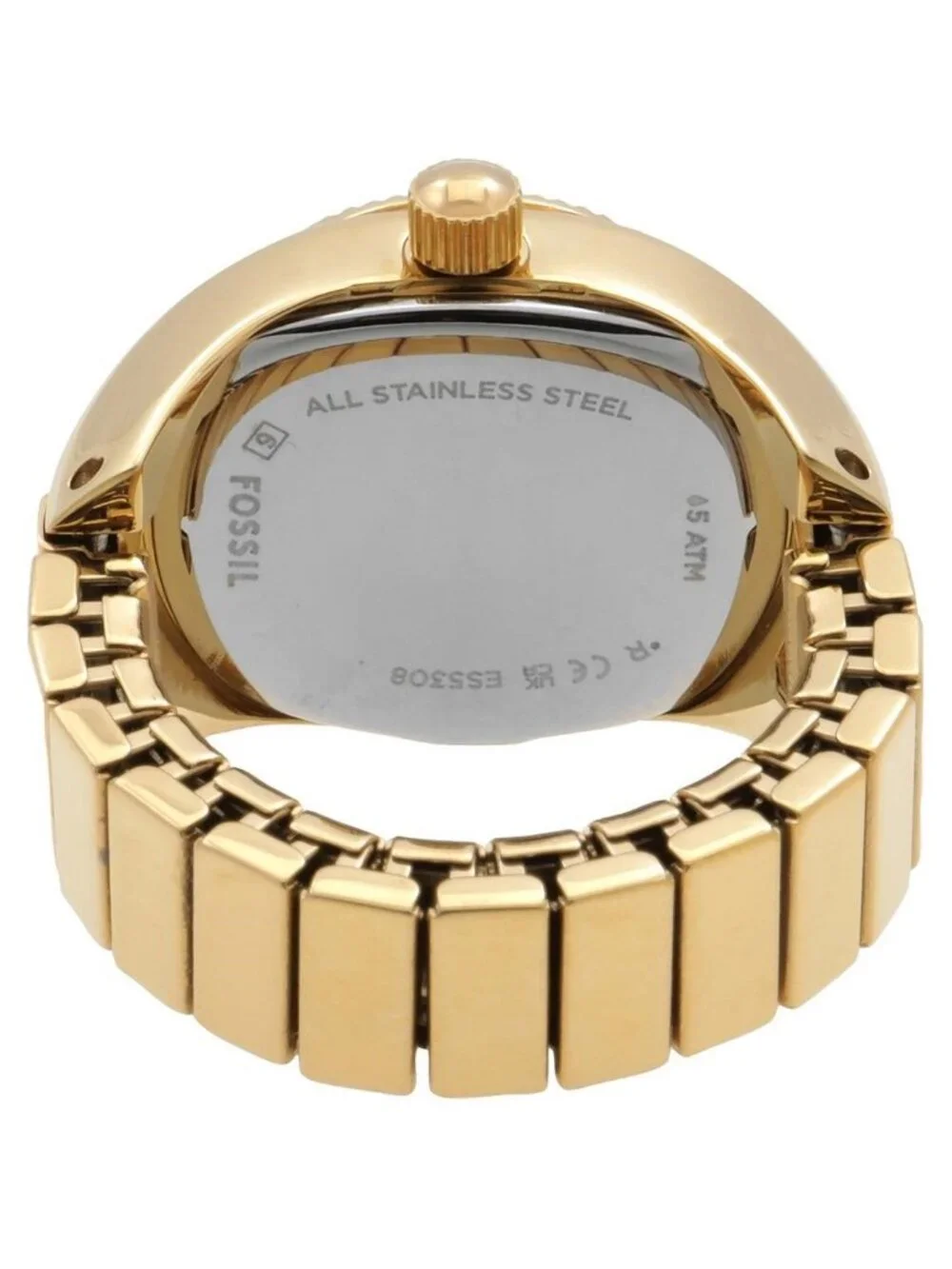 NWT Fossil Watch Ring Quartz Green Dial Ladies Watch